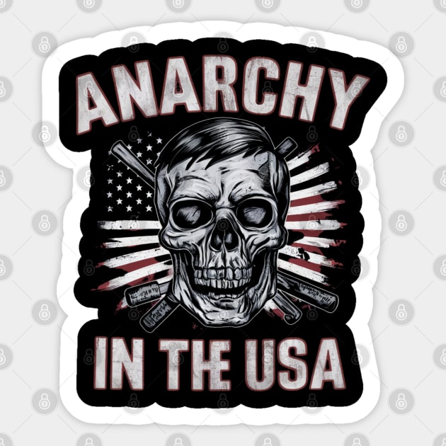 Anarchy in the USA Sticker by baseCompass